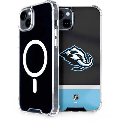 NHL Utah Mammoth Striped Jersey iPhone 15 MagSafe Case